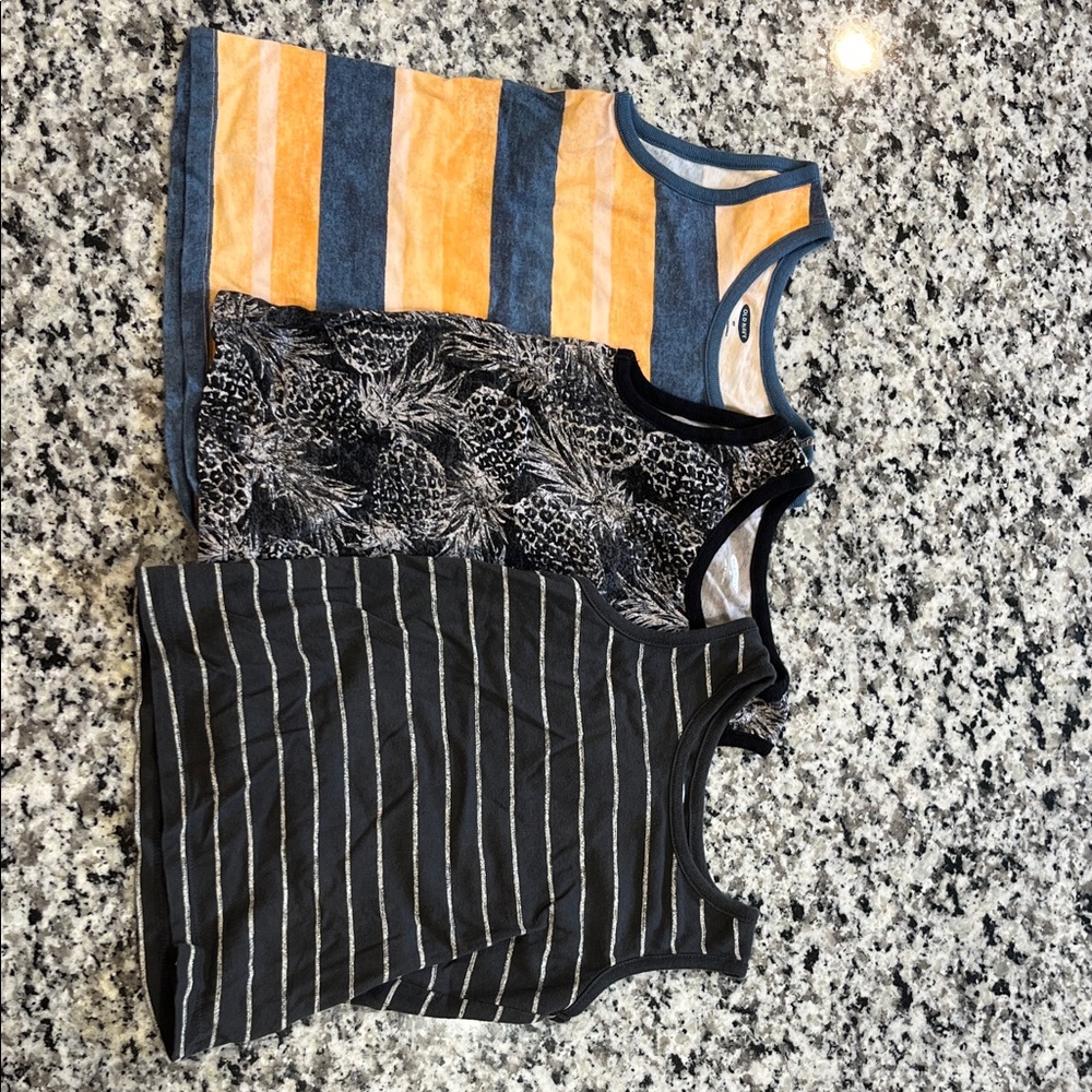 Old Navy Kids Tank Tops - Blue, Orange, Black